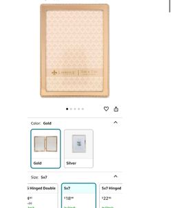 Lawrence Frames 714057 5x7 Gold Metal Classic Bead Picture Frame