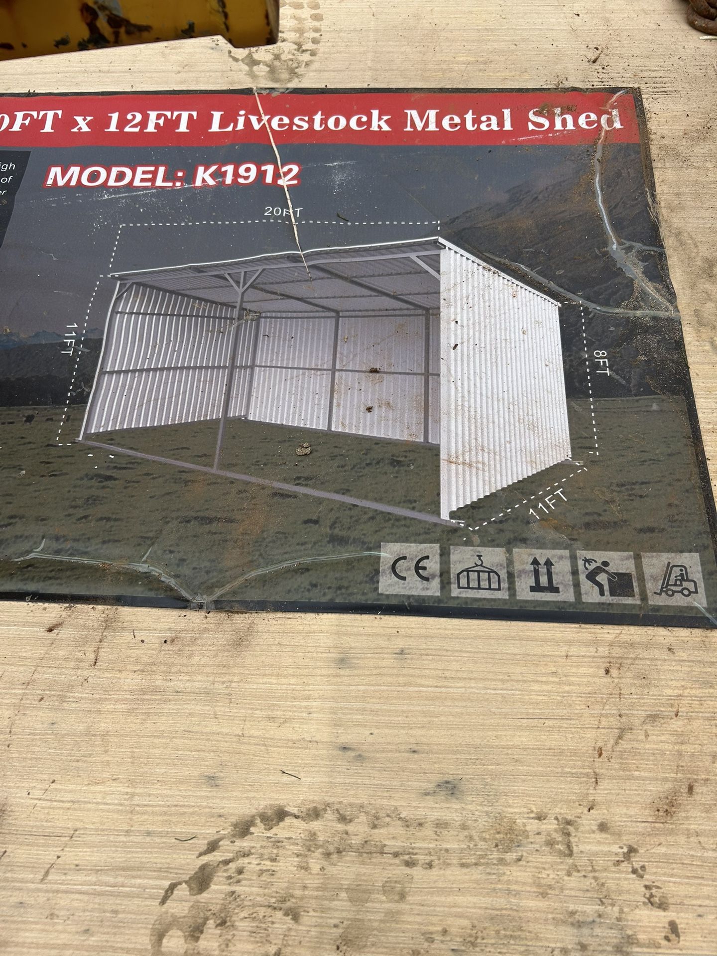 20x 12 Livestock Metal shed