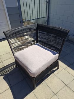 Wicker chair.