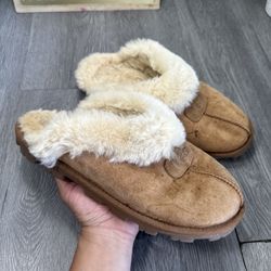 UGG COQUETTE SLIPPER Size 9 Sheepskin Slide  5125 CHESTNUT UGGS