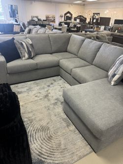 Grey Sectional With Chaise
