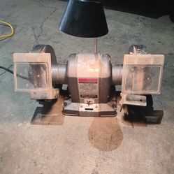 Vintage Craftsman 1/2 Hp Bench Grinder 6" With Light (contact info removed)1 Ball