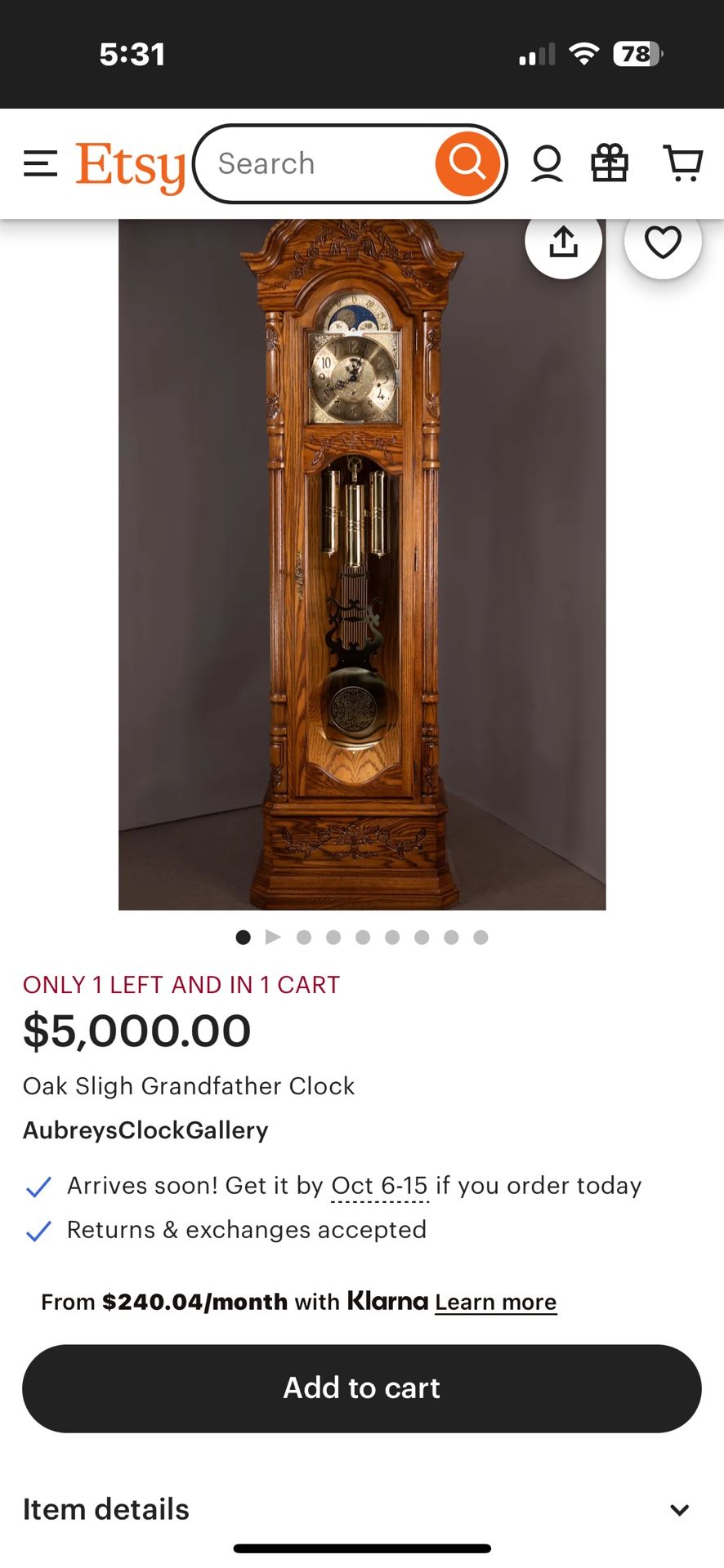 Sligh Grand Father Clock