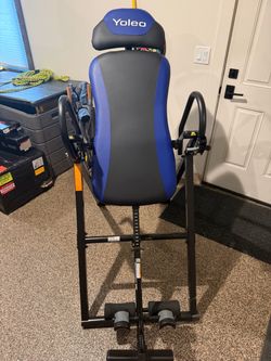 LIKE NEW YOLEO Inversion Table ITX320 Blue Black
