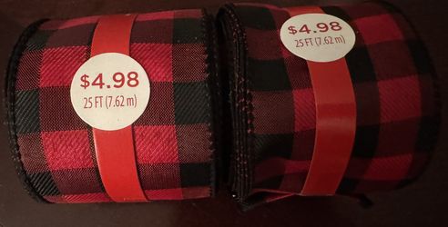 Brand new Christmas ribbon 25ft each