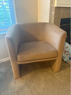 Tan velvet armchair from target
