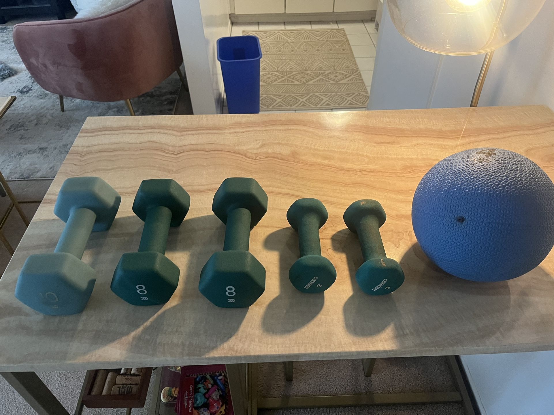 Dumbbells and Toning Ball