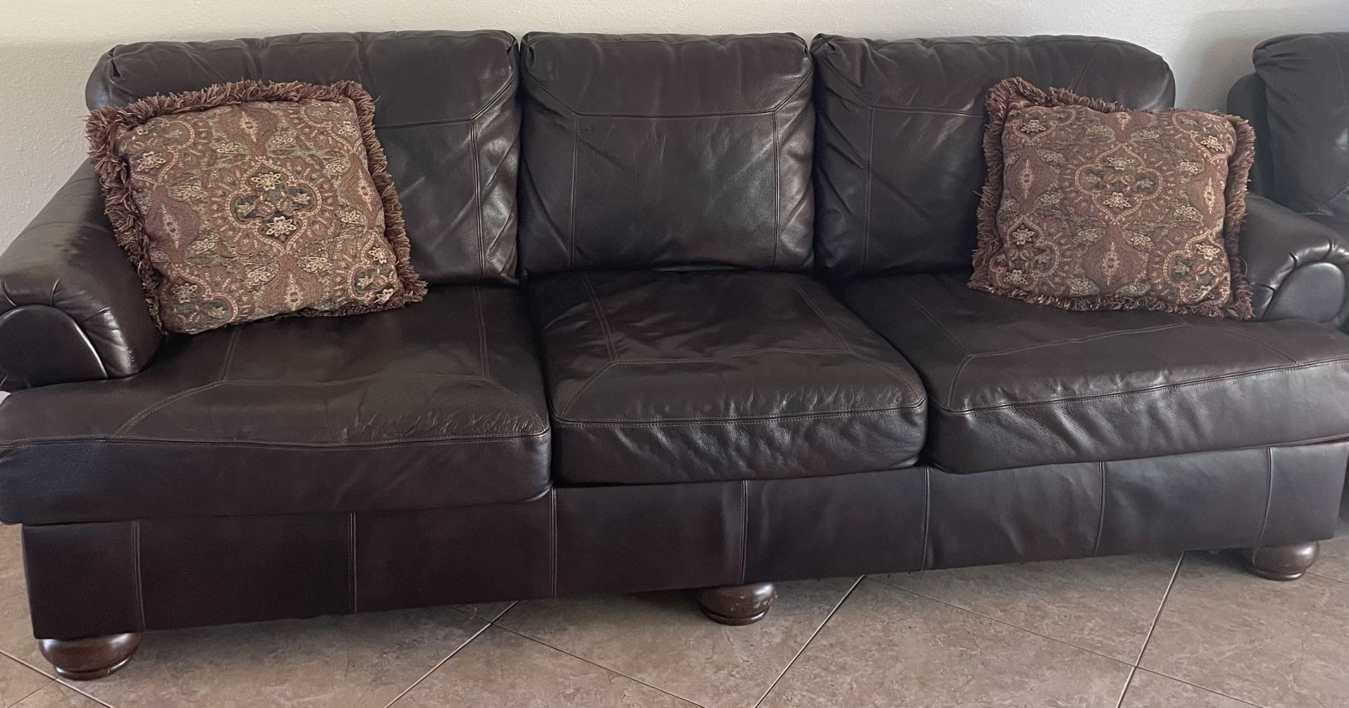 Leather Couch Set of 3 