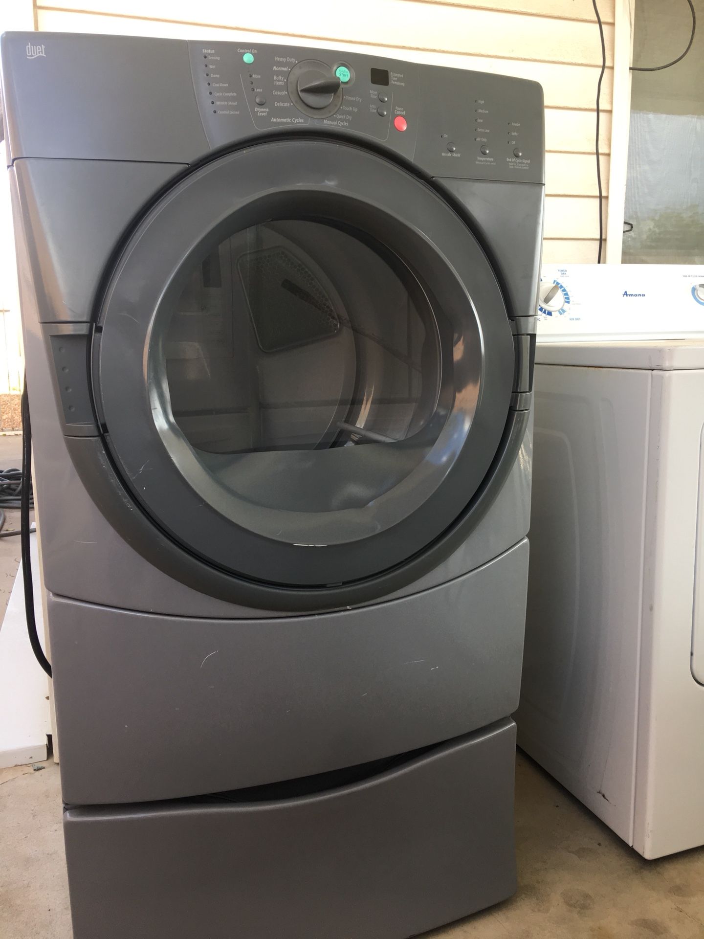 Whirlpool Dryer with Pedestal.