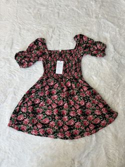 Cute Mini Flowered Dress Size Medium 