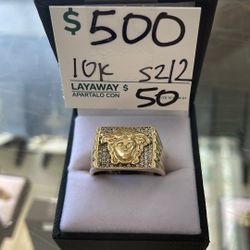  Men’s Ring 10k Medusa Face