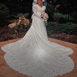 Wedding Dress and Veil