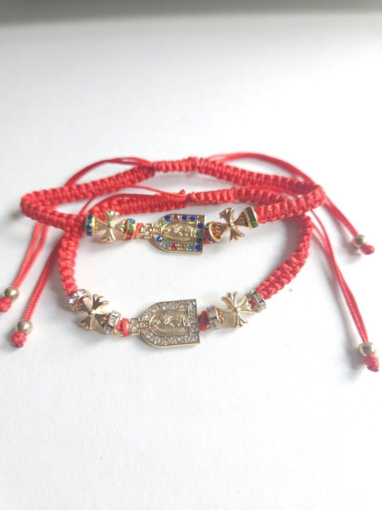 Virgen De Guadalupe Pulseras String Adjustable Bracelets