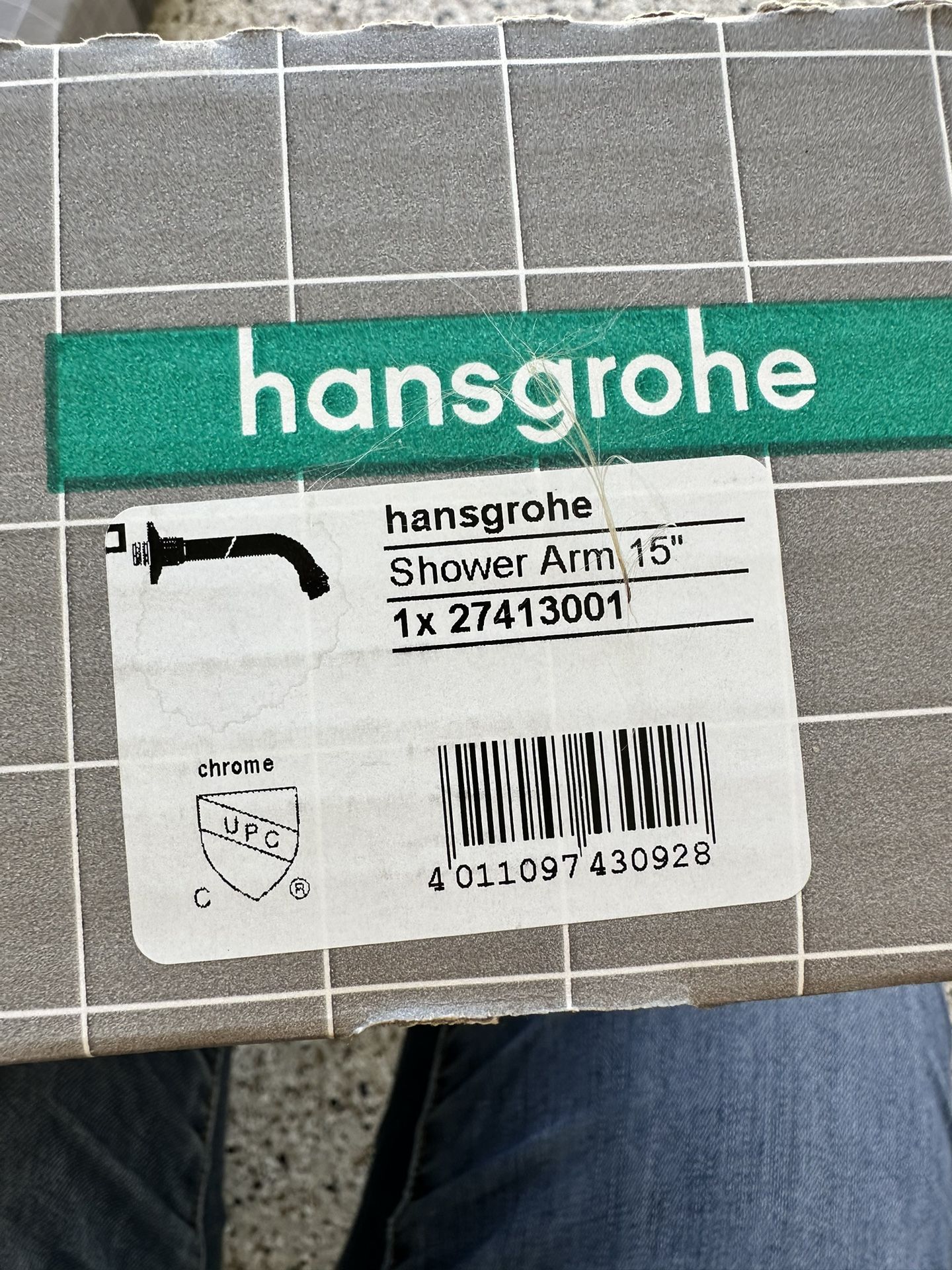 Shower Arm, 15” Hansgrohe