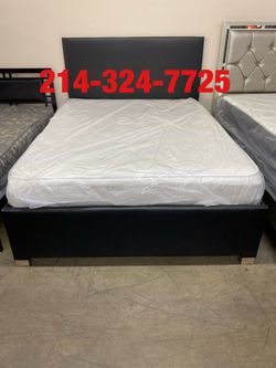 Queen platform beds with mattress