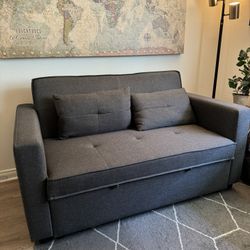 Gray Sleeper Couch (56 inches) New 