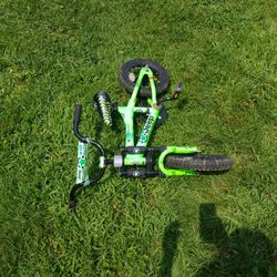 Jeep X 12 Boys Bike Green Black Stars Used Condition