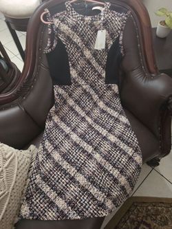 Tory Burch Tweed Sleeveless Dress