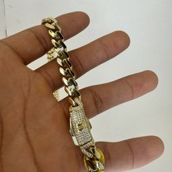 14k Gold Miami Cuban semi solid Link chain