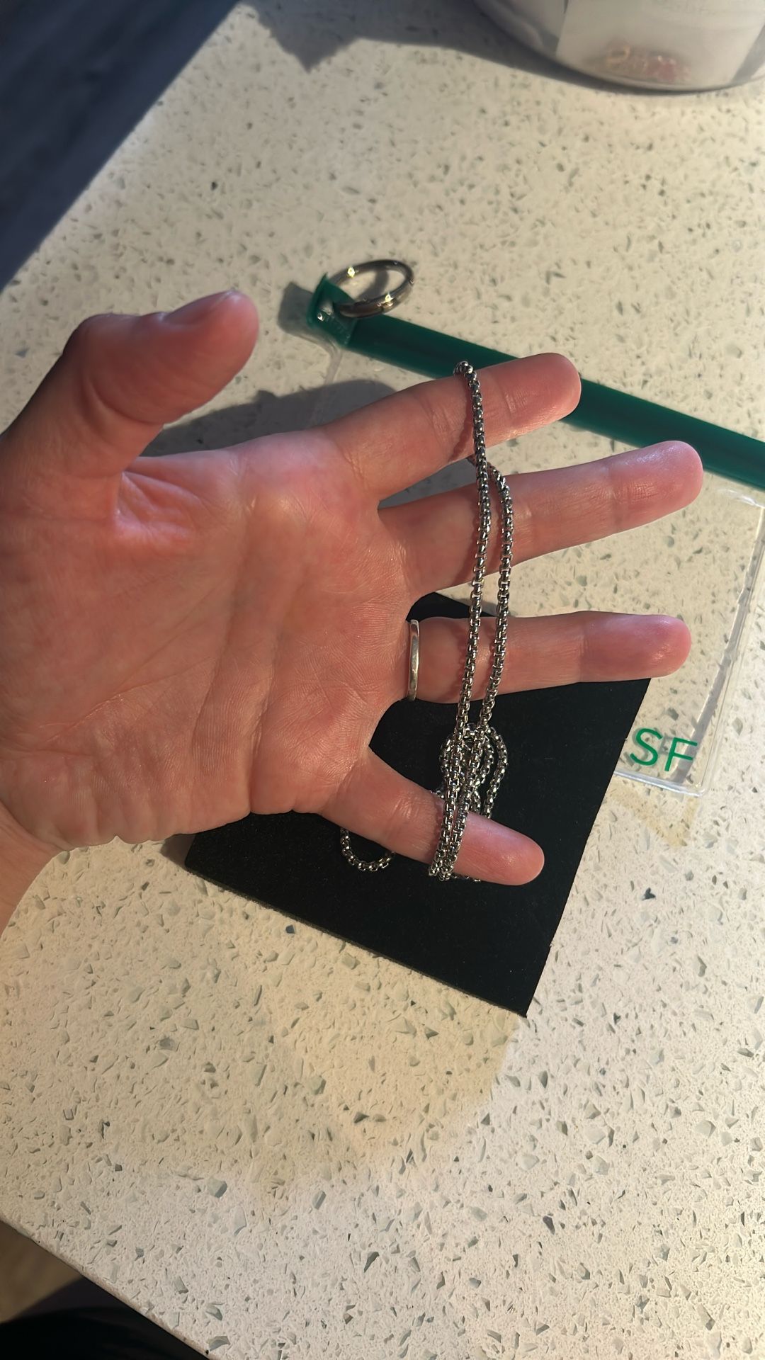 22in Platinum Box Chain