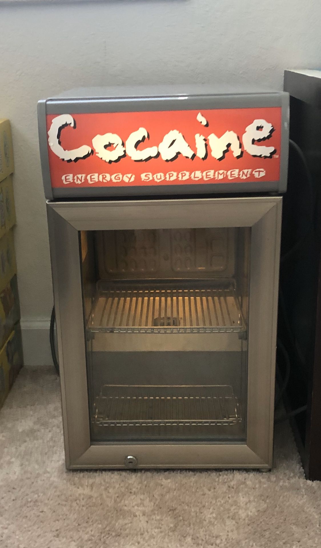 Mini fridge cocaine energy supplement