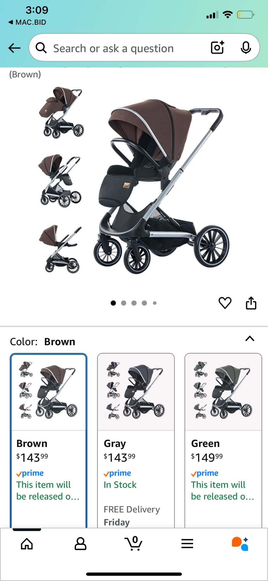 Wagon Pram Convertible Strolller