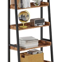Bookshelf 5-Tier Bookcase Ladder Shelf 