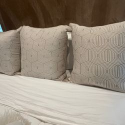 Trio of Custom Pillows in Excellent Condition 24”square Smoke free household