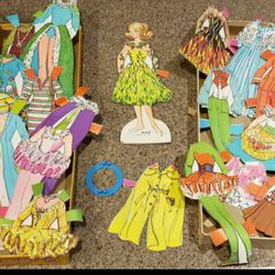 Older Barbie Ballerina Paper Doll Toy Set