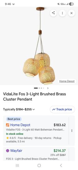 Vidalite bamboo Light fixture