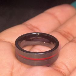 Black Red Ring