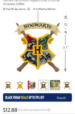 Harry Potter Hogwarts Crest Hallmark Ornament