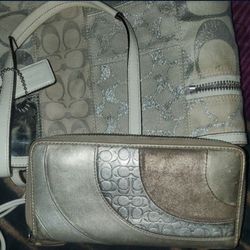 Coach Purse With  Matching Wallet 