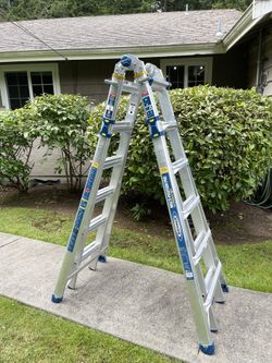 Werner MT-IAA Pro 5-in-1 25.8-ft Reach Type 1AA-375-lb Load Capacity Telescoping Multi-Position Ladder