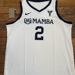 White Kobe Mamba Gigi Bryant Basketball Jersey