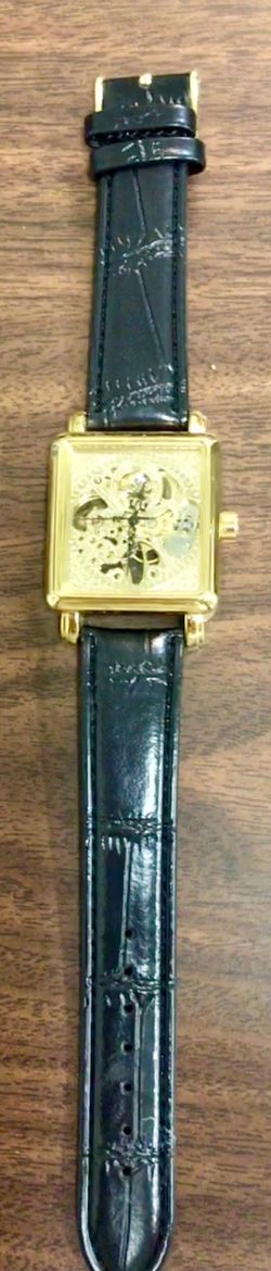 Mechanic man watch skeleton see through