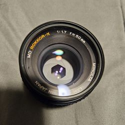 Minolta MD Rokkor-X 50mm 1.7 Lens