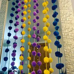 Set 6 Pompoms Easter Colors 