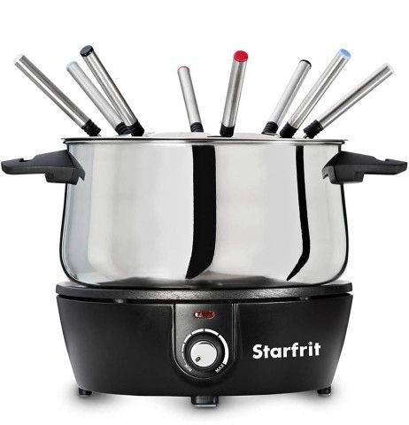 Starfrit Electric Fondue 12PC Set - 3L - Quick Release Magnetic Cord - 1500W