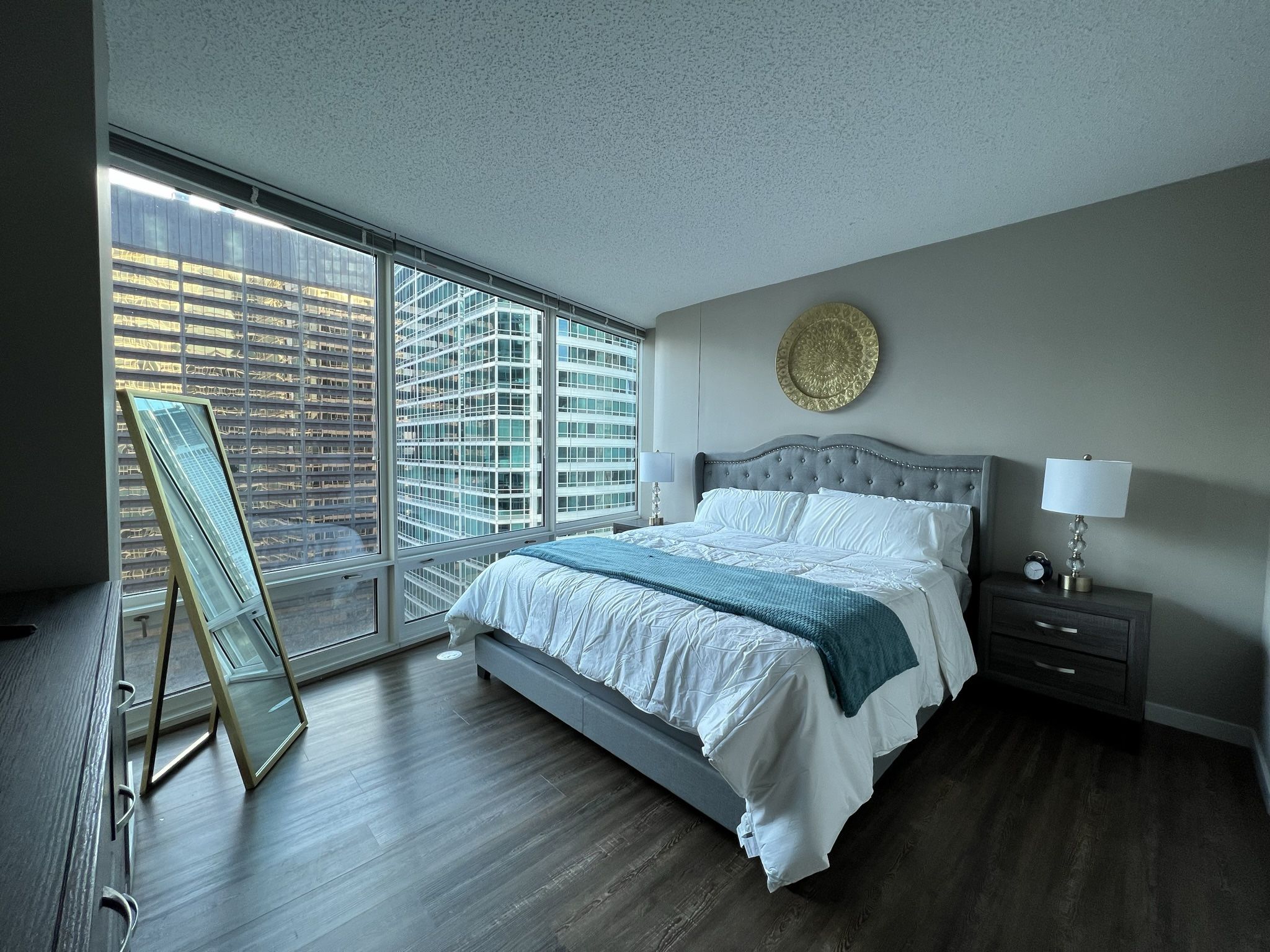 Grey King Bed Frame + Free King Mattress