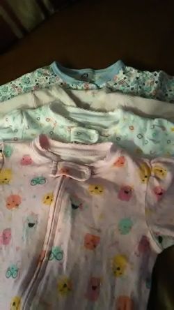 Baby girl sleepers 6-9 months