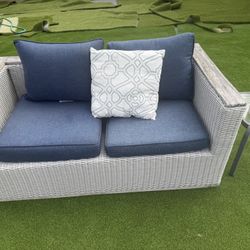 Outdoor Wicker Loveseat
