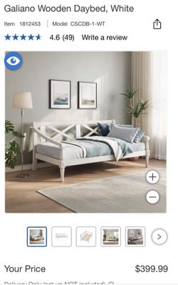 Galiano Wooden Daybed, White