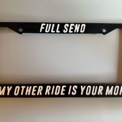 Full Send Official Metal License Plate Cover 