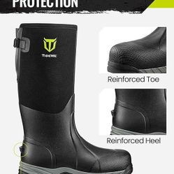 TIDEWE Puncture-proof work boots with steel toe and shank, waterproof, slip-resistant, 
