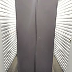 Extra Tall.  "SteelCase Brand "  Metal Office Cabinet.  80 1/2 Tall X 24 Deep X 36 Wide.  In Superb Condition.  This Is A Premium Brand. 