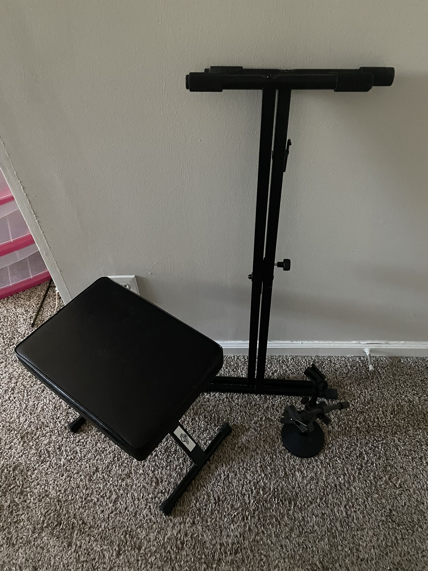 Piano keyboard Stand, Bench & Mic stand