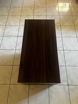 Modern Dark Walnut Coffee Table – Sleek Minimalist Design