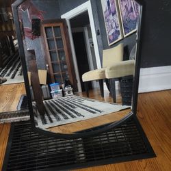 Black Metal Arched  Mirror 24 X 39 