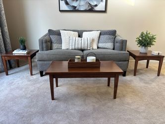 Nemschoff Commercial MCM Wood Coffee Table & End Table Set – Made in USA